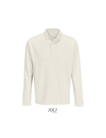 Unisex πόλο μακρυμάνικο (Heritage 03990) off white(natural)